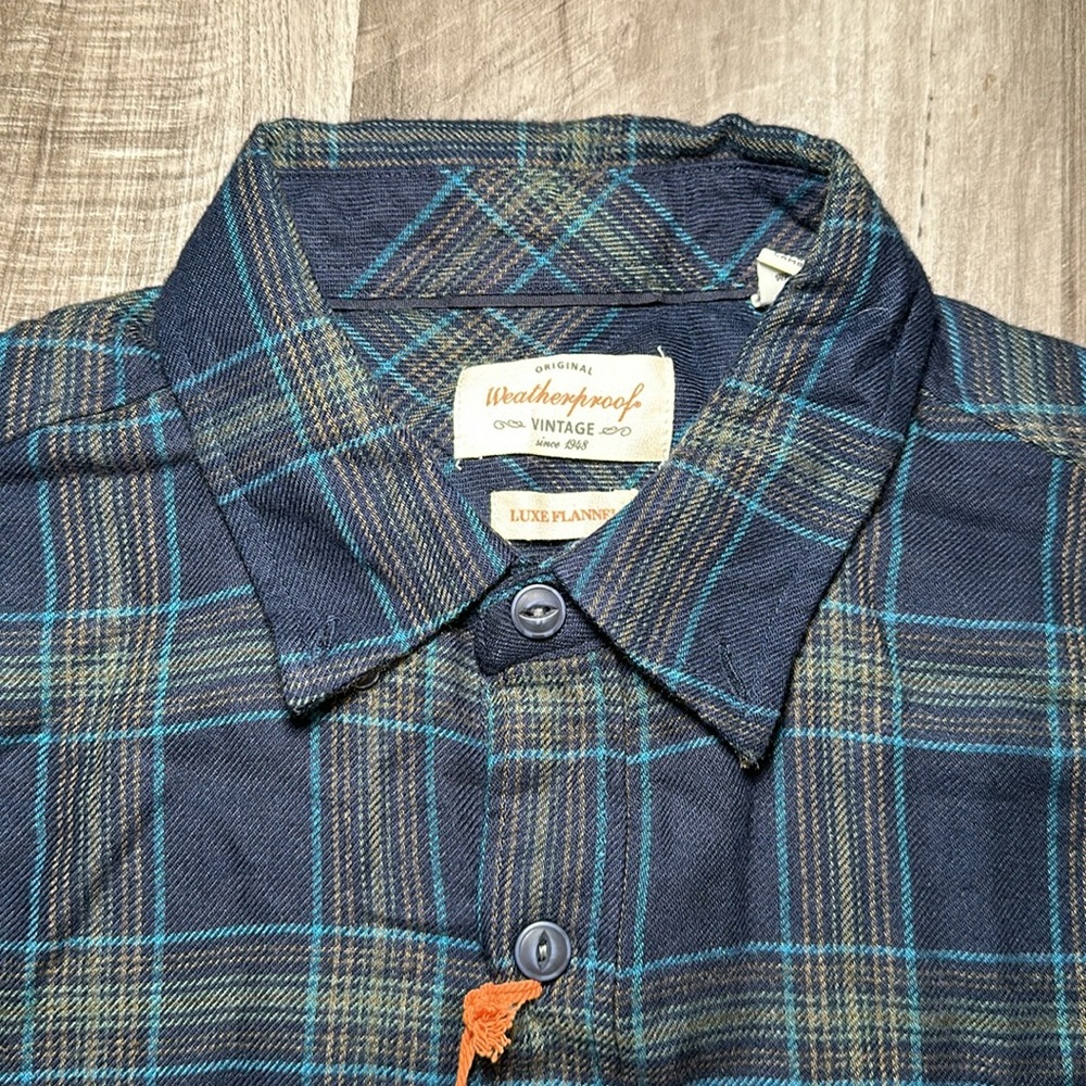 Weatherproof Vintage Luxe Flannel Long Sleeve Button Down Shirt - Small - Picture 7 of 7